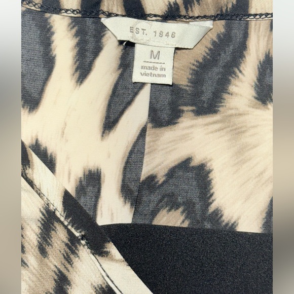 EST. 1946 Size M Mixed Animal Print Maxi Dress Short Sleeve Leopard Zebra - Picture 5 of 7